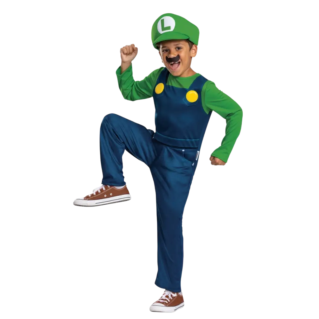 Luigi Super Mario™ Vermomming Kind 7-8 jaar