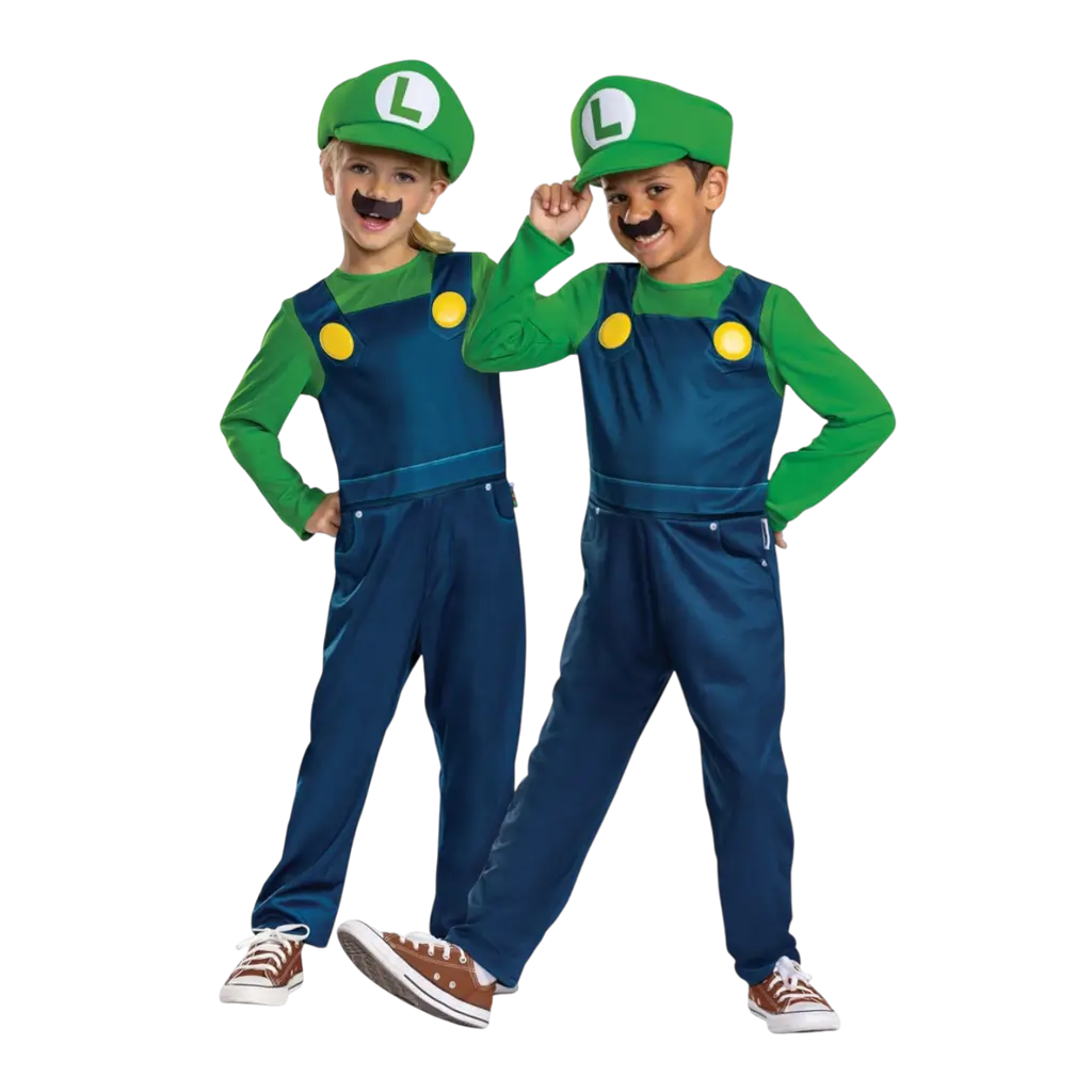 Luigi Super Mario™ Vermomming Kind 7-8 jaar