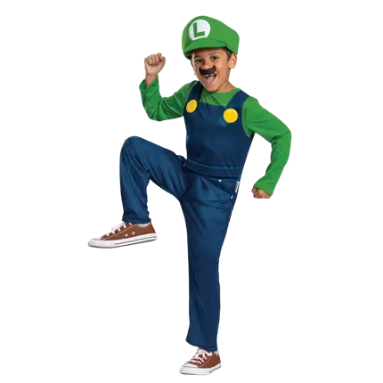 Luigi Super Mario™ Vermomming Kind 7-8 jaar