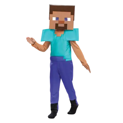 Steve Minecraft™ Vermomming Kind 7-8 Jaar