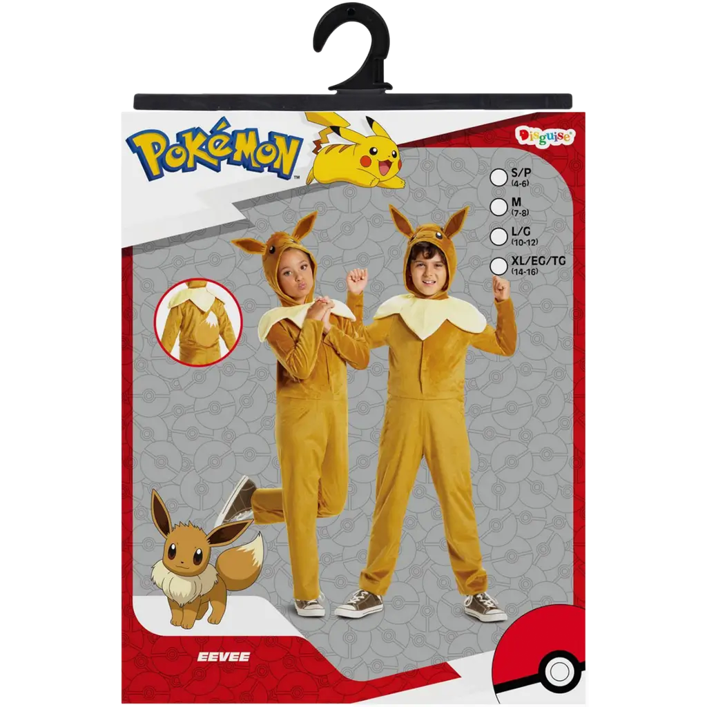 Pokémon™ Evoli Disguise 7-8 jaar oud
