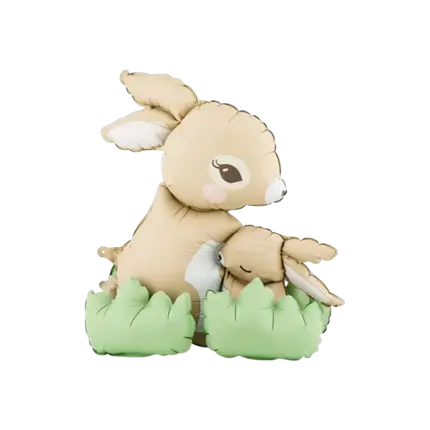 Staande ballon Konijnen 51x60cm