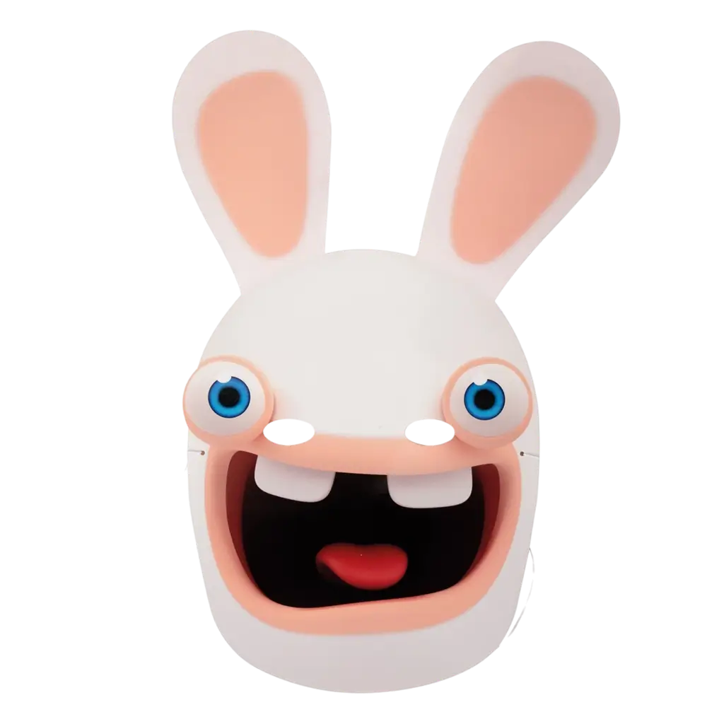 Rabbids™ kartonnen masker - verkleedaccessoires voor kinderen