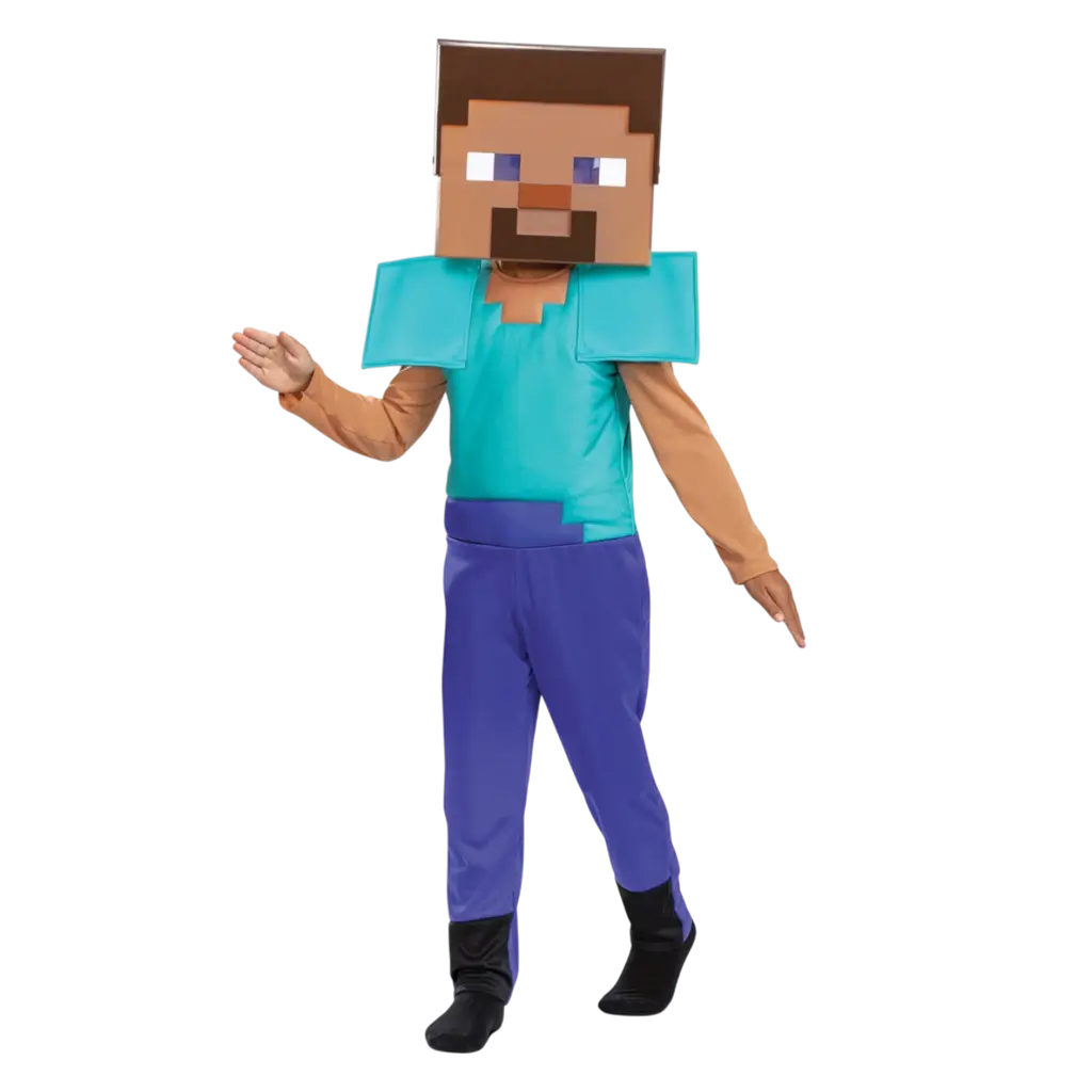 Steve Minecraft™ Vermomming Kind 4-6 Jaar - Minecraft Kostuum