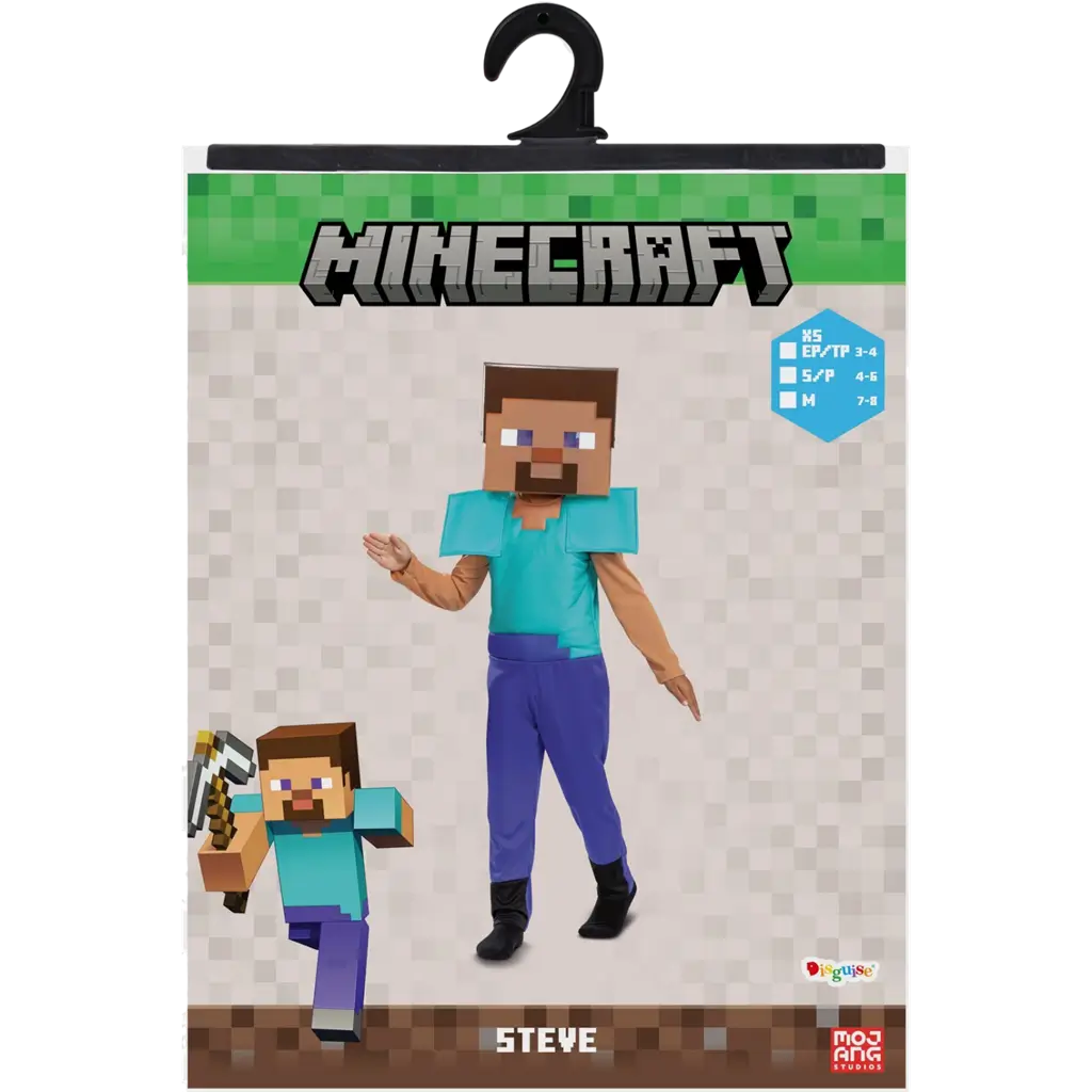 Steve Minecraft™ Vermomming Kind 4-6 Jaar - Minecraft Kostuum