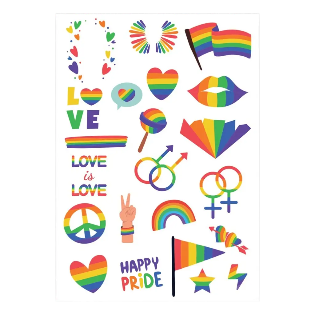 Regenboog Ephemeral Tattoos - Verjaardagsaccessoires voor kinderen