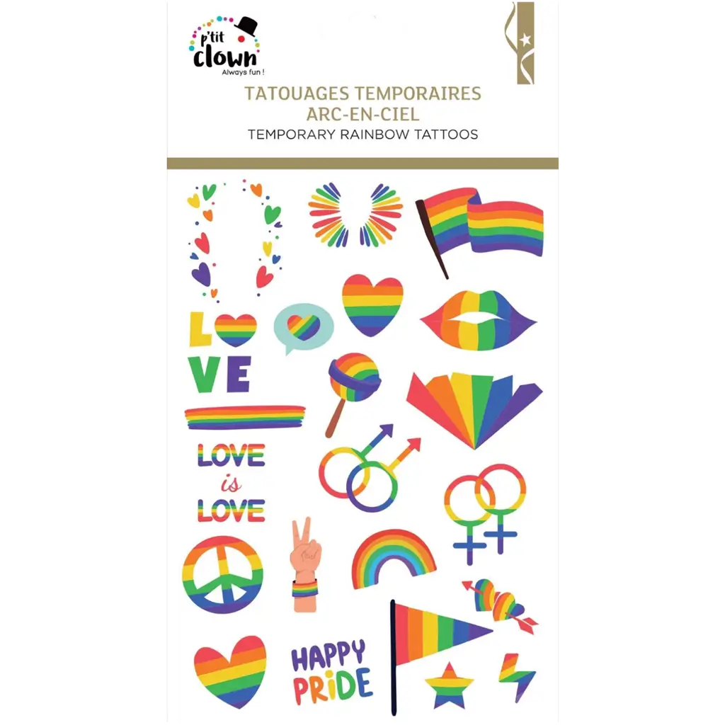 Regenboog Ephemeral Tattoos - Verjaardagsaccessoires voor kinderen