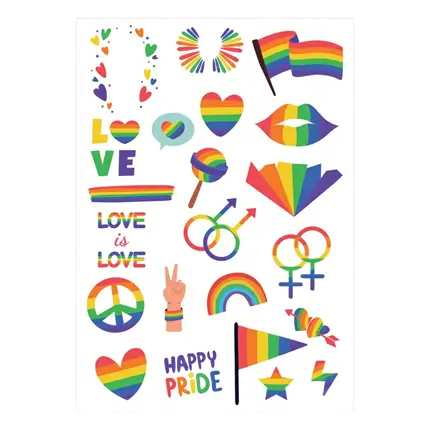 Regenboog Ephemeral Tattoos - Verjaardagsaccessoires voor kinderen