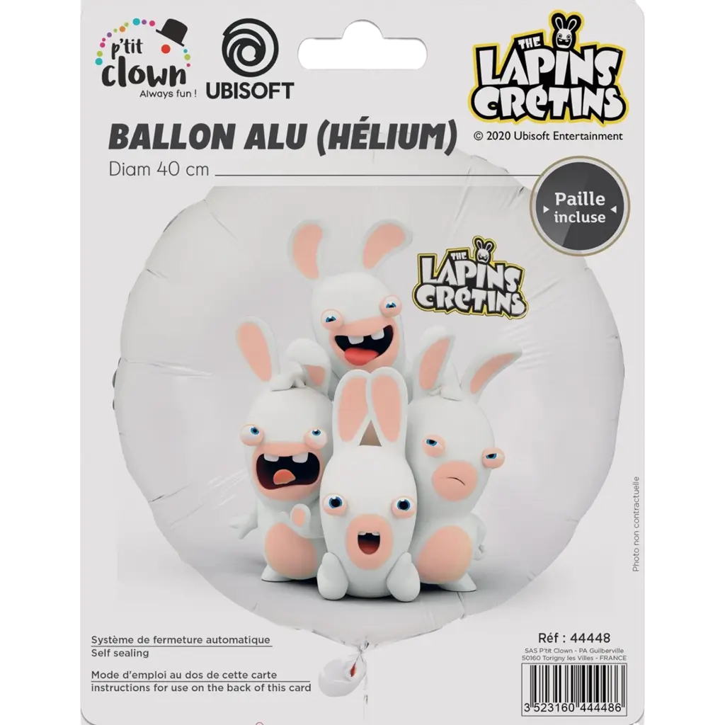 Aluminium Ballon Rabbids™ 40 cm - Verjaardagsdecoratie