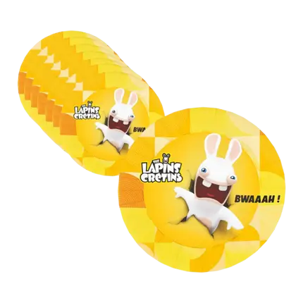 Borden Rabbids™ 23 cm Set van 8 - Verjaardags servies
