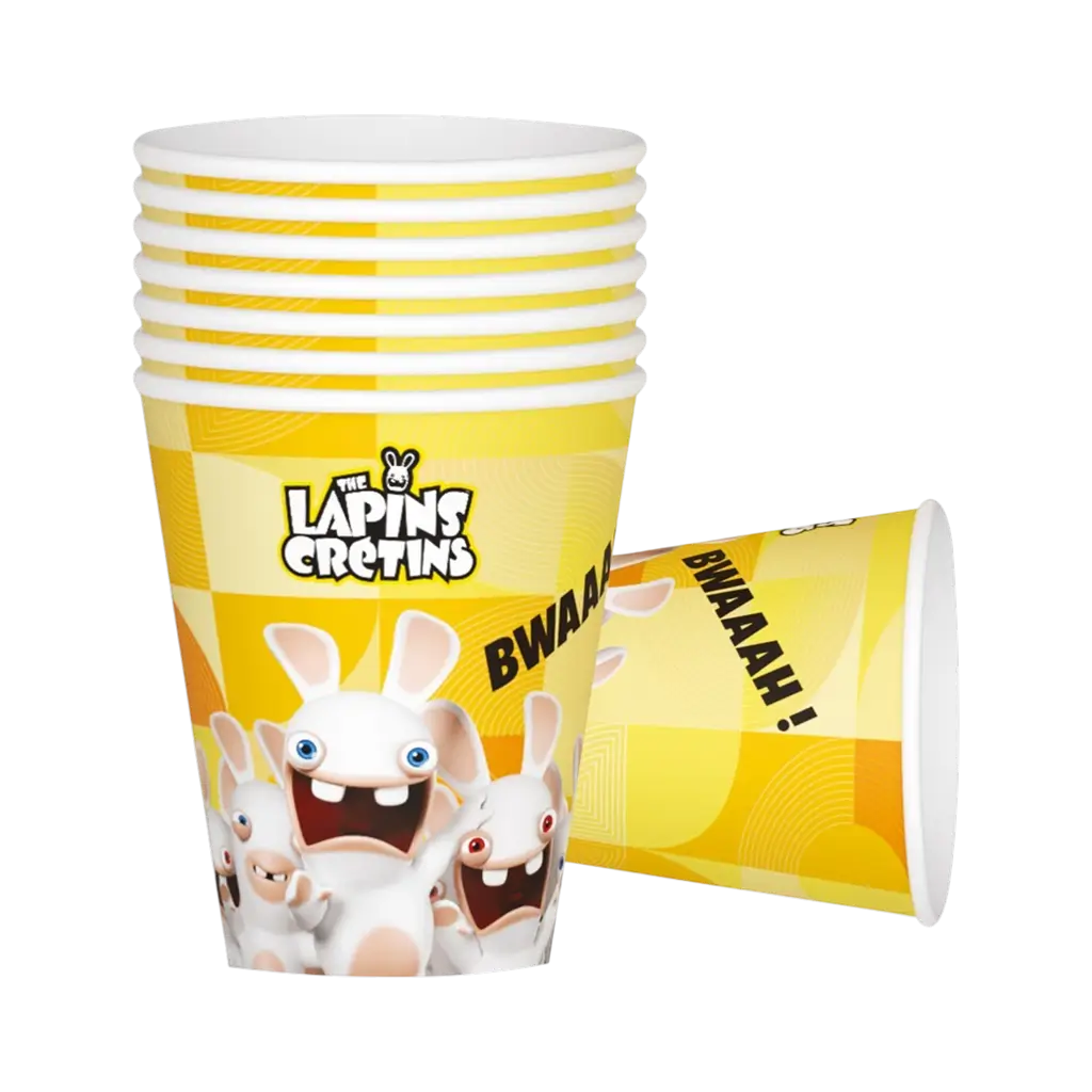 Rabbids™ Kopjes Set van 8 - Verjaardags servies