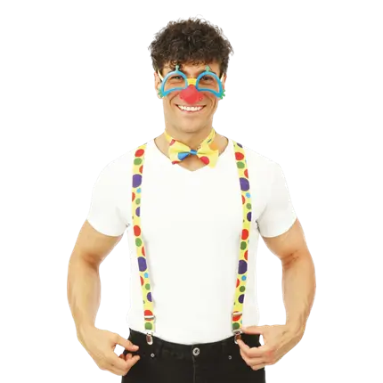 Clownsetje voor volwassenen - Accessoires voor vermomming