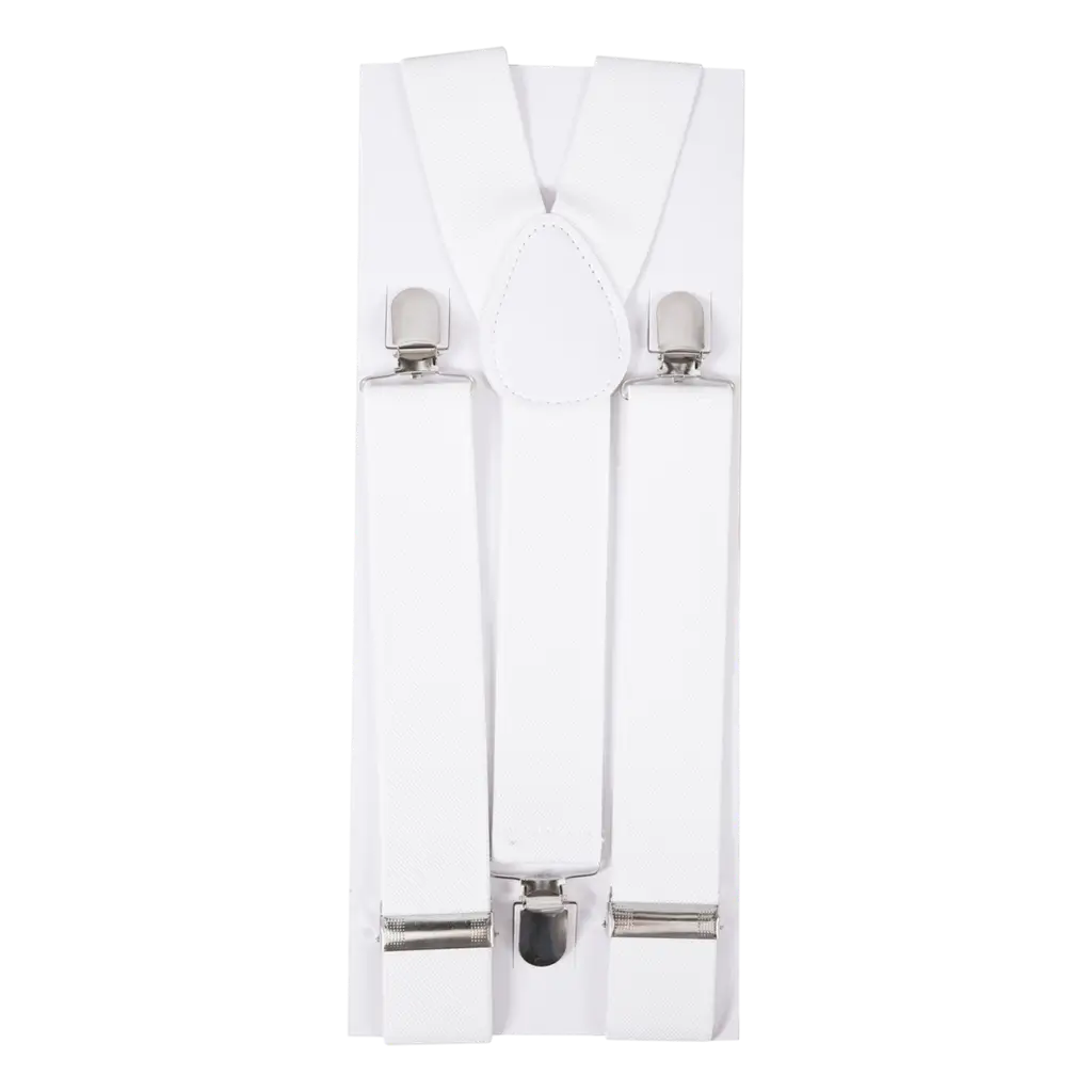 Witte bretels - Verkleedaccessoires voor volwassenen