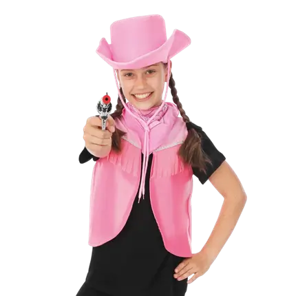 Cowgirl kinderset één maat - Western verkleedaccessoires