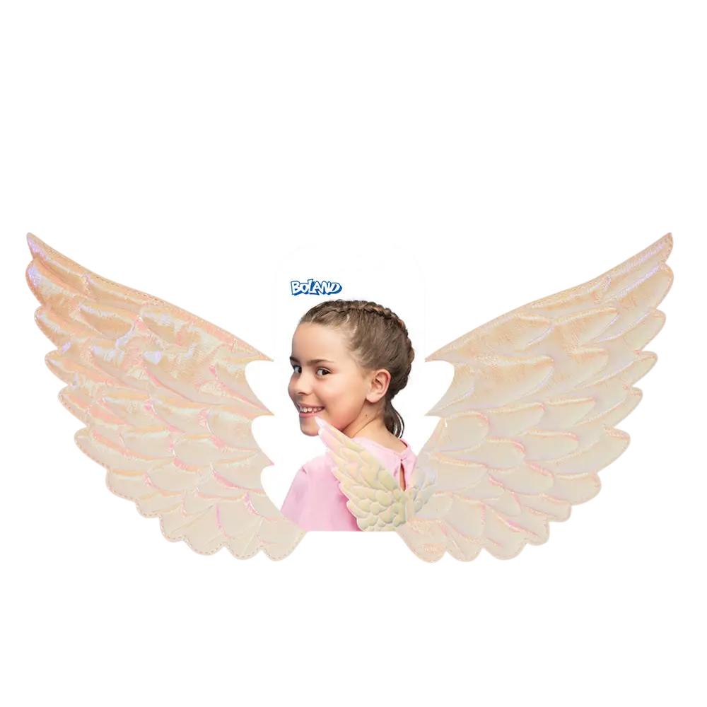 Witte damesvleugels met parel - Engel Halloween Carnaval Verkleedaccessoire