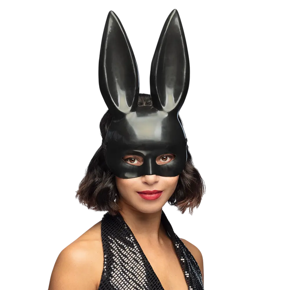 Zwart konijnenmasker voor volwassenen - Sexy konijnenmasker Halloween-kostuumfeest