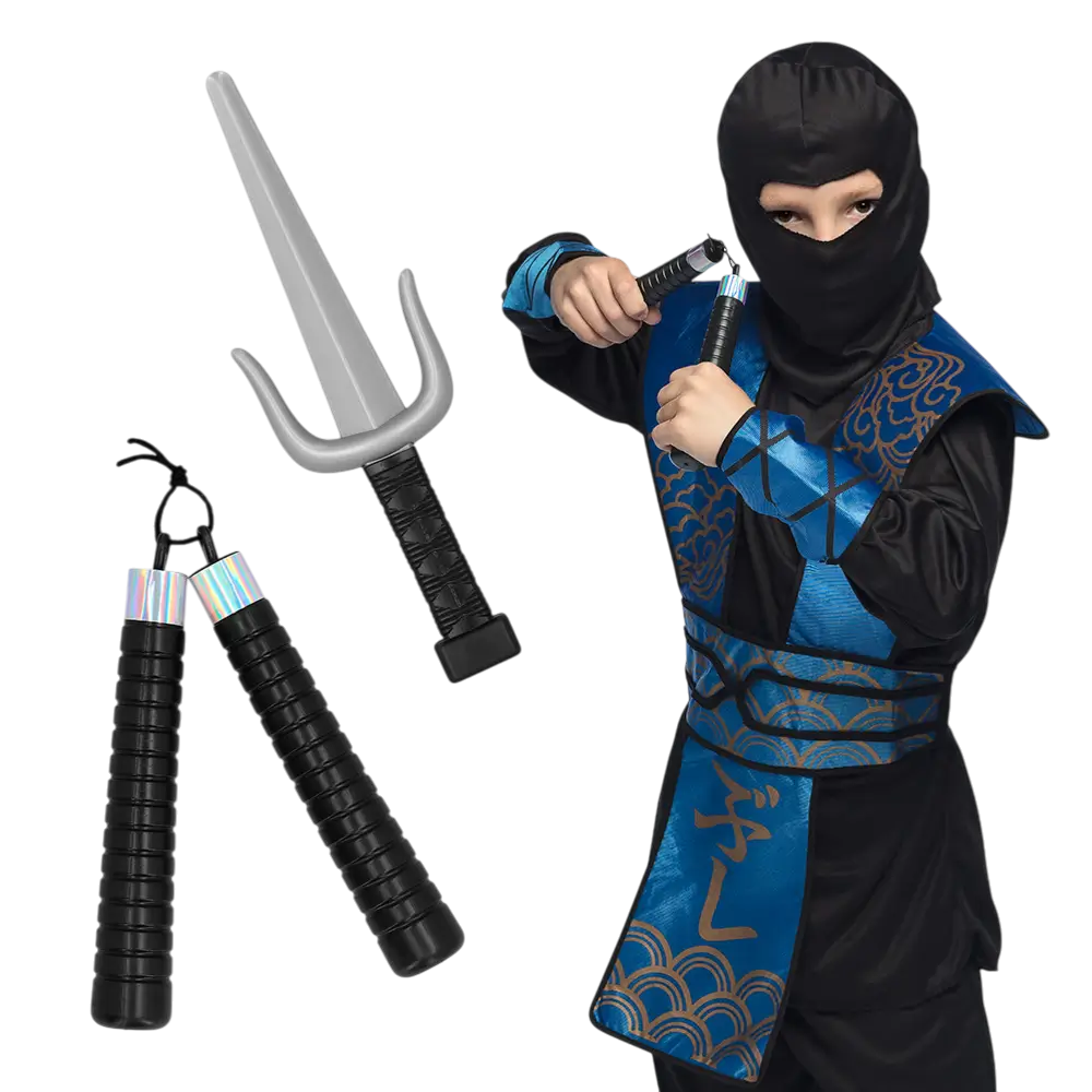 Kind Ninja Wapens Kit - Ninja Verkleed Accessoires Jongen Carnaval