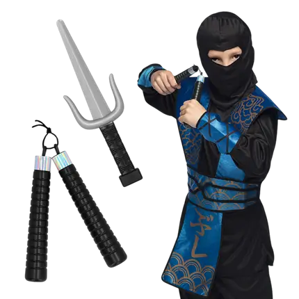 Kind Ninja Wapens Kit - Ninja Verkleed Accessoires Jongen Carnaval