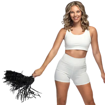 Pom Pom Noir - Accessoires Cheerleader EVJF Avond Entertainment