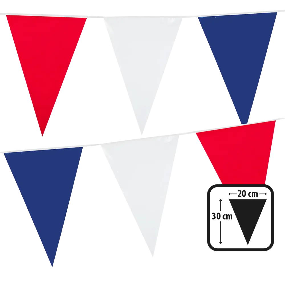 Tricolour wimpelslinger - Fête Nationale France Decoratie