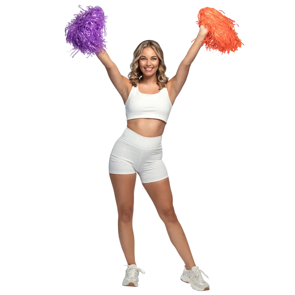 Pom Pom Violet - Accessoires Cheerleader EVJF Animatie