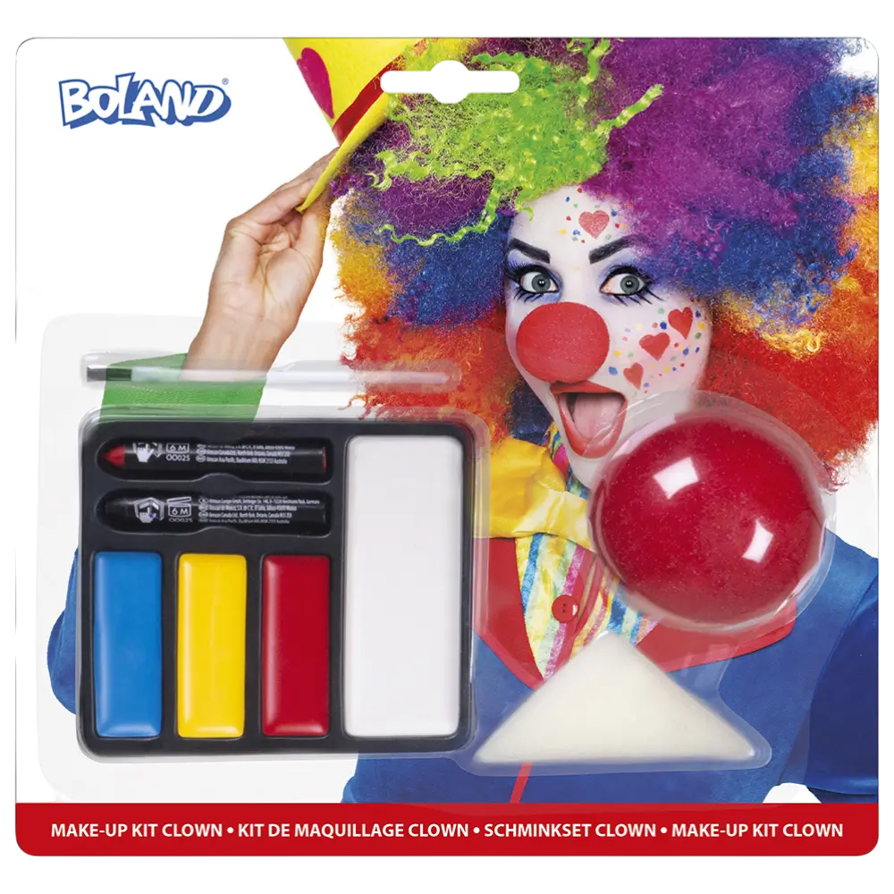Compleet clown make-up pakket - Maquillage Carnaval Halloween Enfant