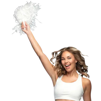 Pom Pom Blanc - Accessoires Cheerleader EVJF Avond