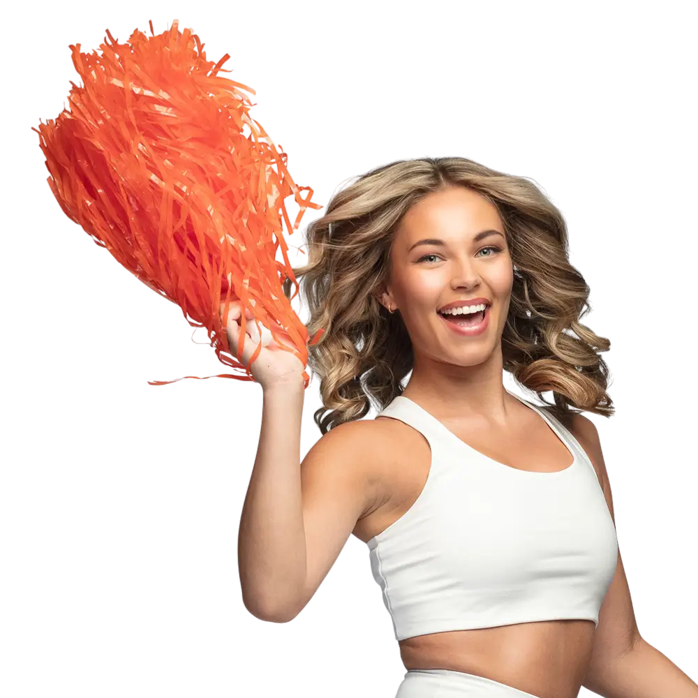Pom Pom Orange - Cheerleader Animatie accessoires
