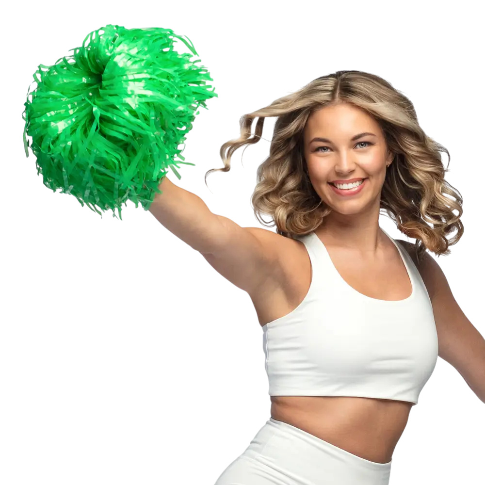 Pom Pom Vert - Accessoires Cheerleader EVJF