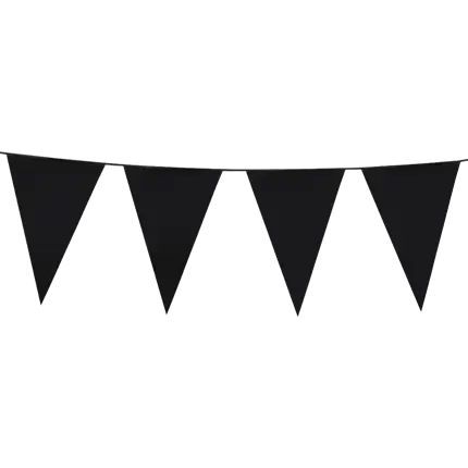 Zwarte vlaggetjesslinger – Chique feestdecoratie
