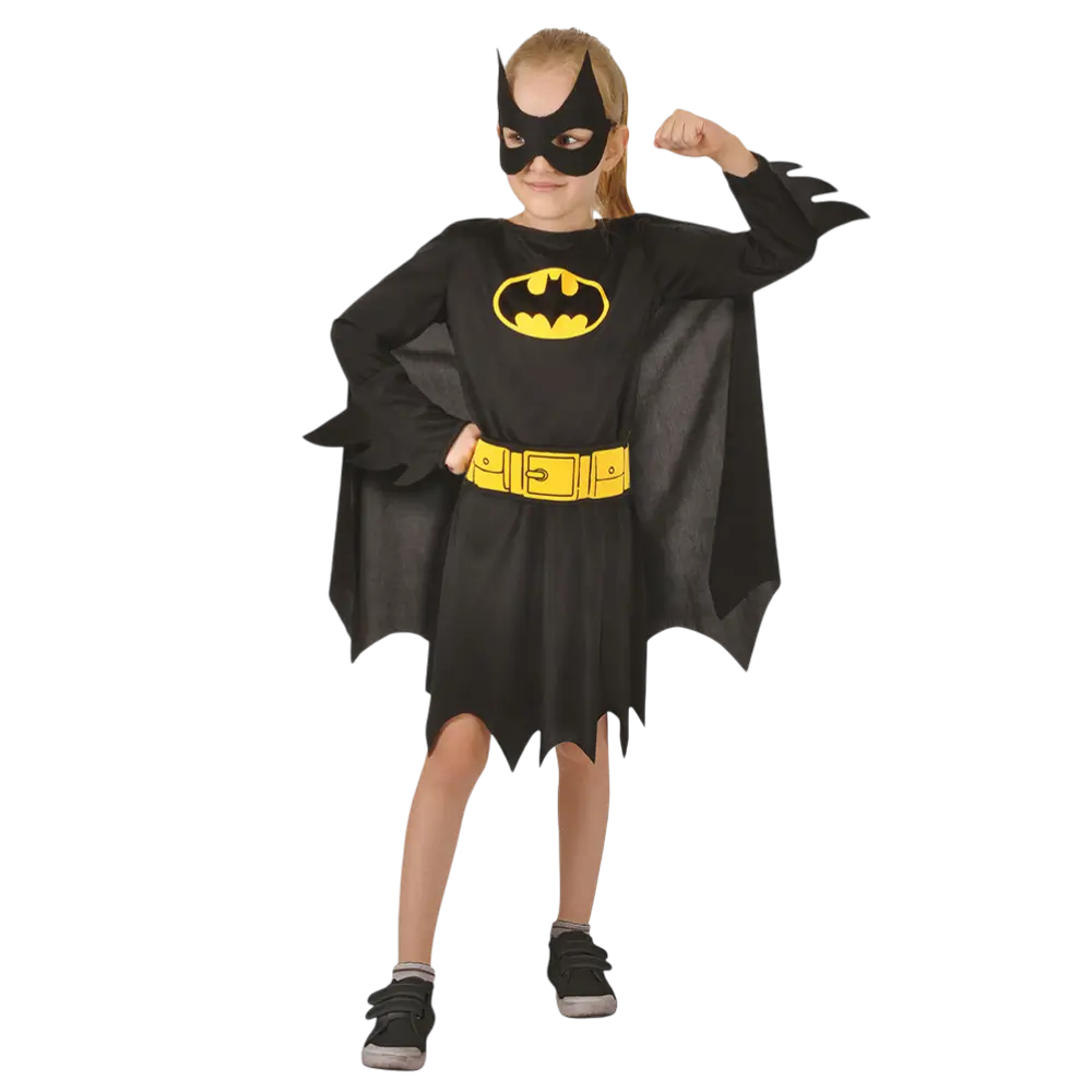 Batgirl Vermomming Meisje 8-10 Jaar - Superheldenkostuum voor kinderen