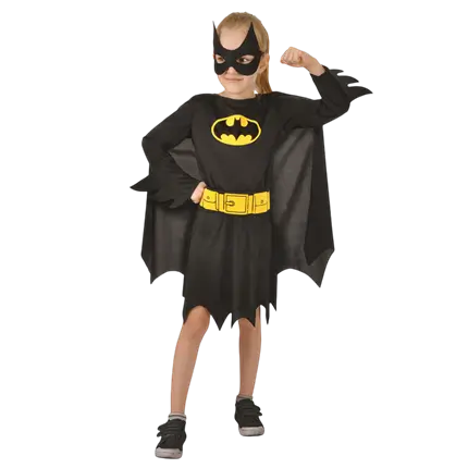 Batgirl Vermomming Meisje 8-10 Jaar - Superheldenkostuum voor kinderen