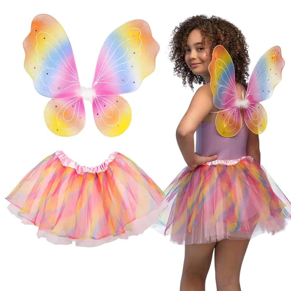Regenboog Fee Vermomming voor kinderen - Carnaval Fee Kostuum voor meisjes