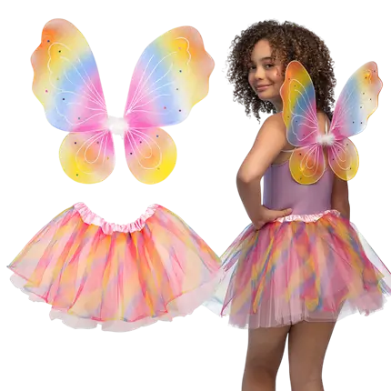 Regenboog Fee Vermomming voor kinderen - Carnaval Fee Kostuum voor meisjes