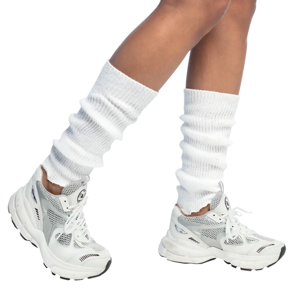 Witte Over-Sokken Beenwarmers - Disco Dans Vermomming Accessoires