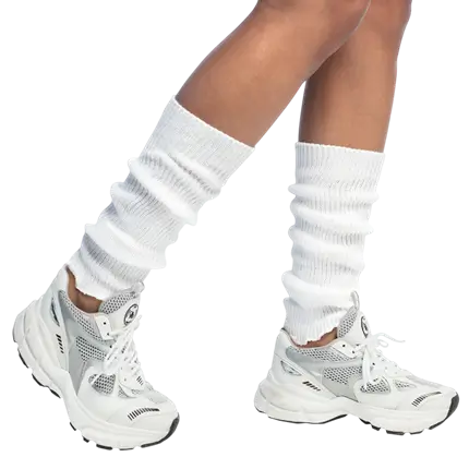 Witte Over-Sokken Beenwarmers - Disco Dans Vermomming Accessoires