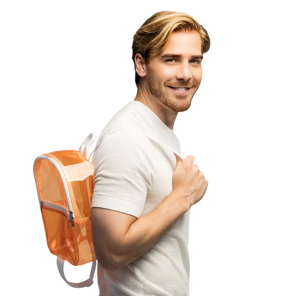 Fluor oranje rugzak - Fluo avond festival accessoire