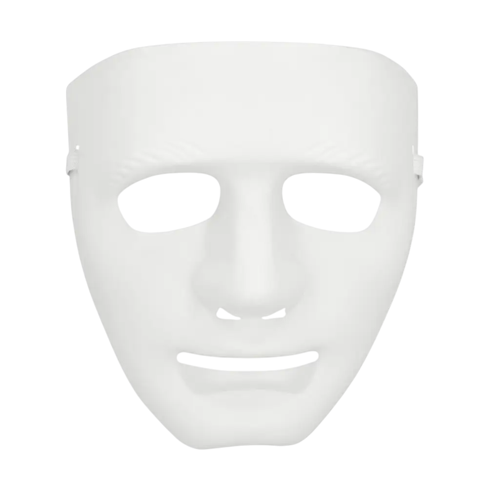 Wit mime theatermasker - carnavalsavond artistieke vermomming accessoire