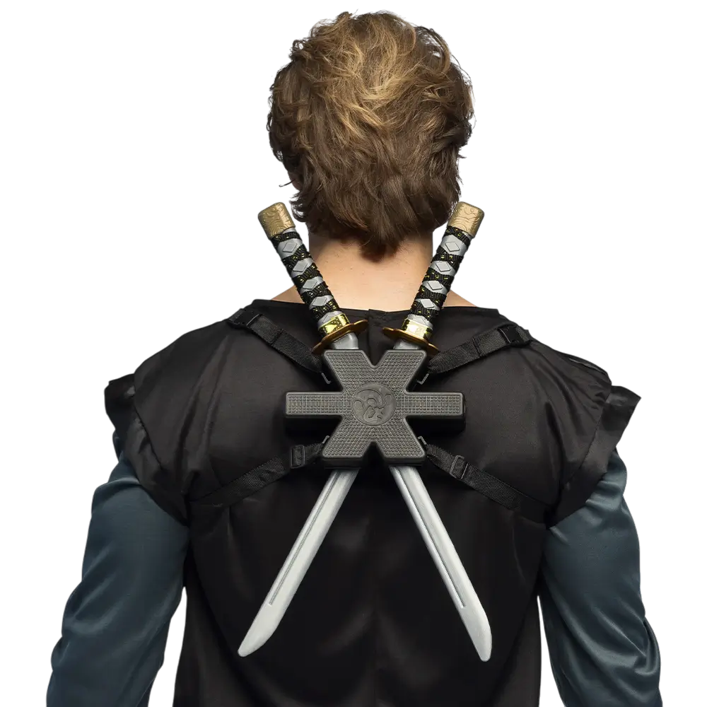 2 Ninja zwaarden kit - jongen Ninja vermomming strijd speelgoed
