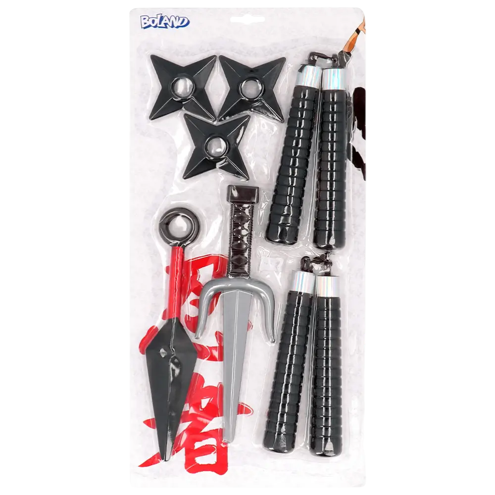 Kind Ninja Wapen Kit 7 Stuks - Samurai Combat Verkleed Accessoires