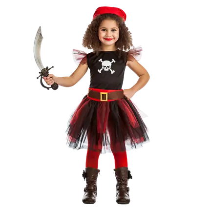 Piratenkostuum voor meisjes 5-6 jaar - Corsarkostuum met carnaval voor kinderen