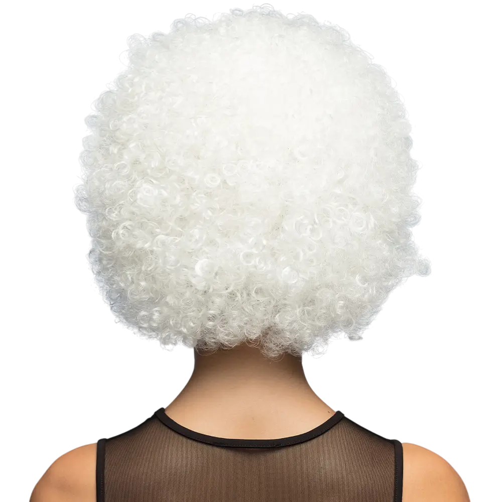 Witte Disco Pruik - Party 70 vermomming accessoire