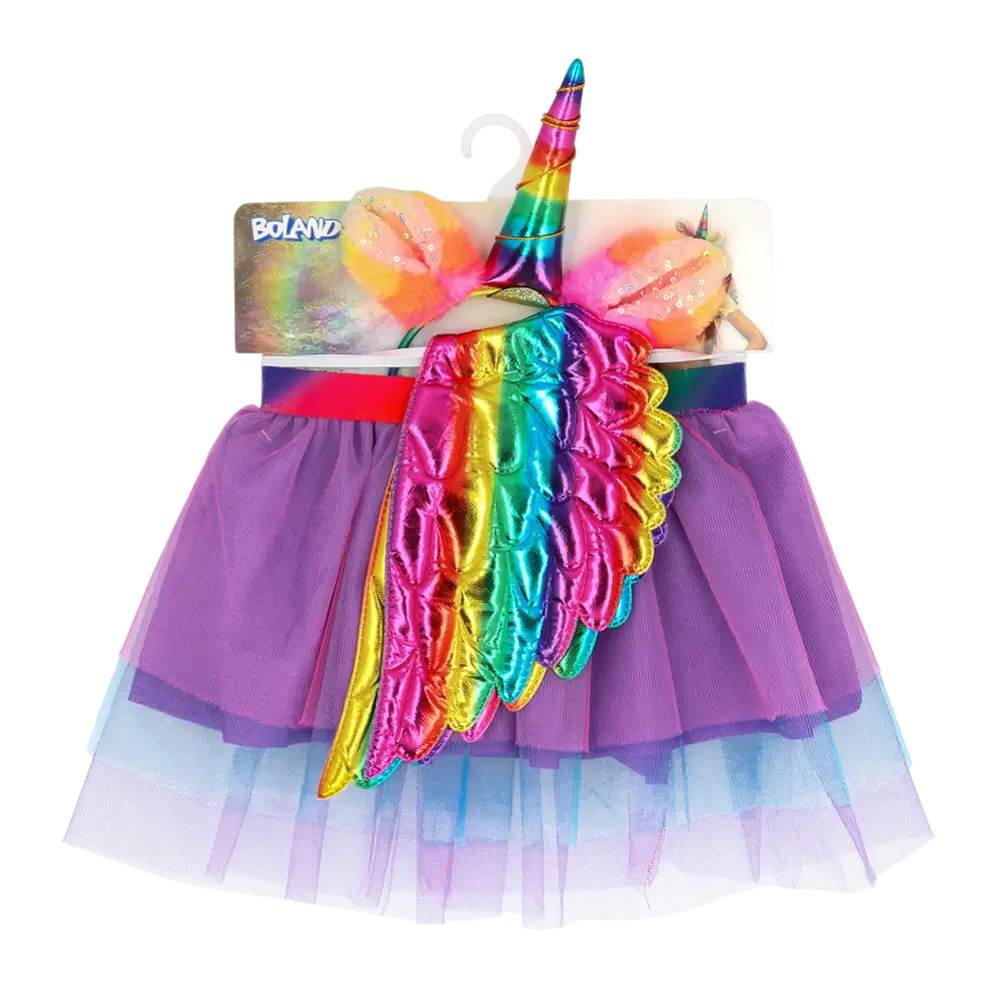 Kinder Regenboog Eenhoorn Set - Fee Fantasie Vermomming Accessoires