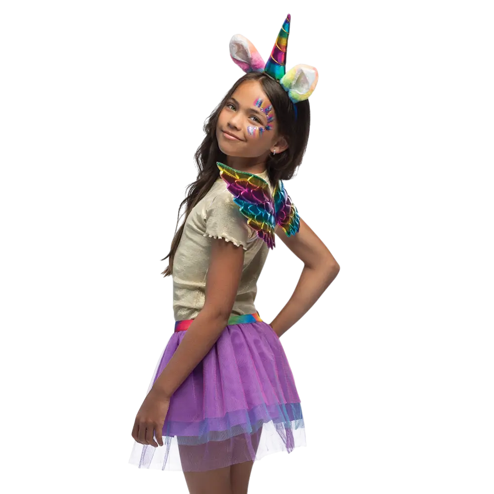 Kinder Regenboog Eenhoorn Set - Fee Fantasie Vermomming Accessoires