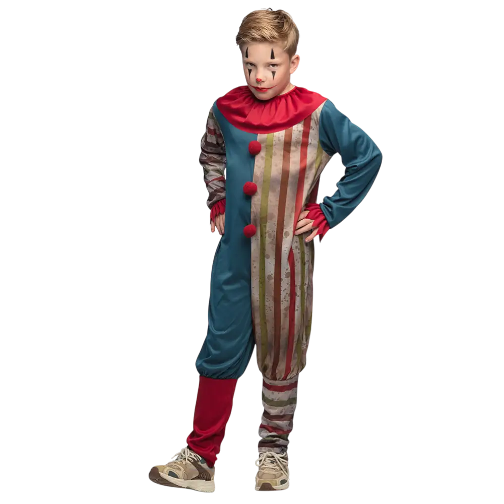 Boze clown vermomming 4-6 jaar - horror Halloween kostuum voor jongens