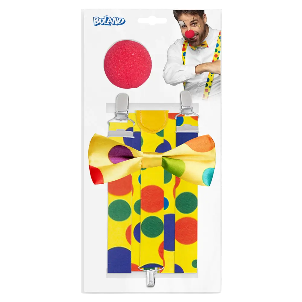 Complete clownsset voor kinderen - accessoires vermomming carnaval feest