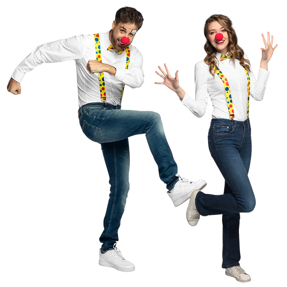 Complete clownsset voor kinderen - accessoires vermomming carnaval feest