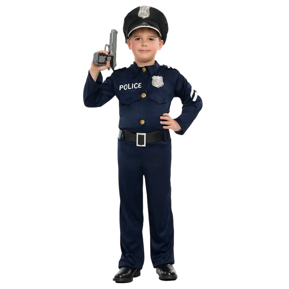 Politie Verkleedkleding voor kinderen 5-6 jaar - Politie Jongen Carnavalskostuum