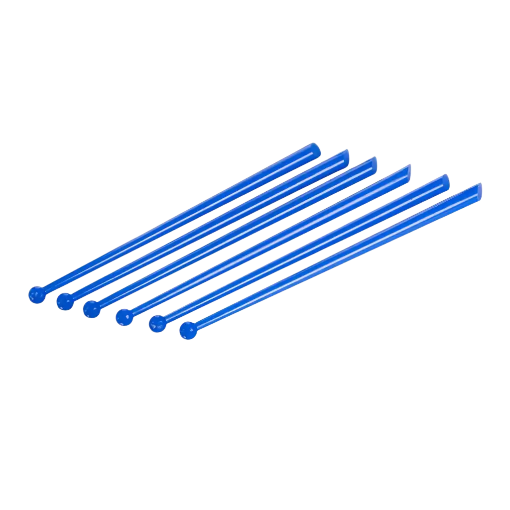 16cm Blauwe PP PILLON Cocktail Roerstaaf - Herbruikbaar (Verpakking van 100)