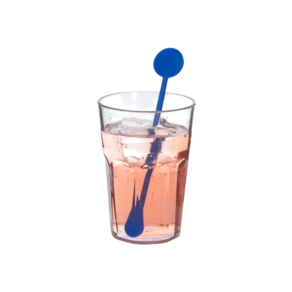 17cm Blauwe PP Cocktail roerstaaf (Mojito, CaÏpi) - Herbruikbaar (Verpakking van 100)
